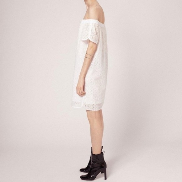 RAG & BONE Eyelet Lace Floral Off Shoulder Dress - Picture 5 of 12